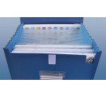 Clasificador con fuelle extensible azul cierre V-lock