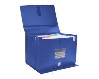 Clasificador con fuelle extensible azul cierre V-lock