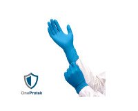 Disposable powder-free thick nitrile gloves with long cuffs - Box of 100 gloves