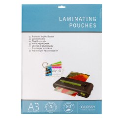 Pochettes de plastification A3 2 x 80 µ brillantes - Boîte de 25