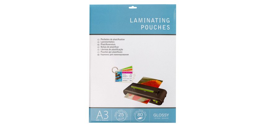 A3 Laminating Pouches - 2 x 80 µ - Glossy - Box of 25