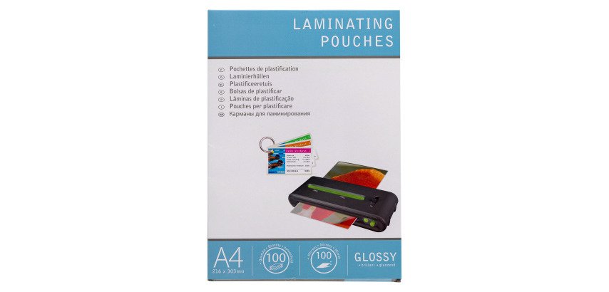 Pochettes de plastification A4 - 2 x 100 µ - Brillant - Boîte de 100
