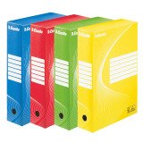 Boîte archives carton Esselte Vivida - Dos 8 cm - Couleurs assorties - Lot de 10