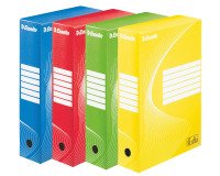 Boîte archives carton Esselte Vivida - Dos 8 cm - Coloris assortis - Lot de 10