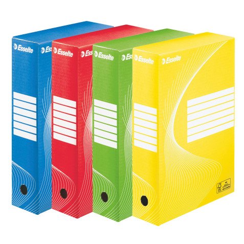 Boîte archives carton Esselte Vivida - Dos 8 cm - Couleurs assorties - Lot de 10