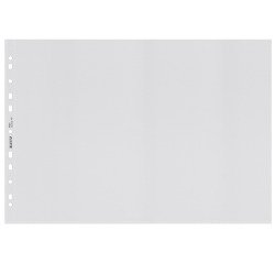 <LI>Perforated recycled Esselte A3 landscape clear polypropylene pouches 10/100 - Box of 25