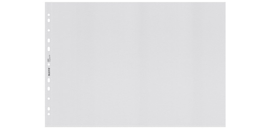 Pochettes perforées recyclées Esselte A3 paysage polypropylène grainé 10/100e - Boîte de 25