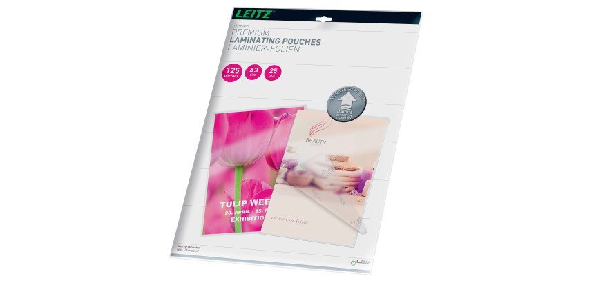 Pochettes de plastification Leitz iLAM A3 2 x 125 µ brillantes - Boite de 25