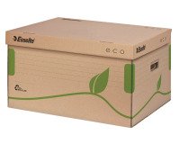 10 Caisses Archives Kraft Maxiburo 54x35x27cm - Carton Recyclé Français - Résistance 250kg - Poignées Et Couvercle