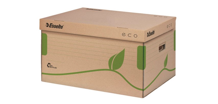 Caisse archives carton Esselte - H 24,2 x L 34,5 x P 43,9 - marron