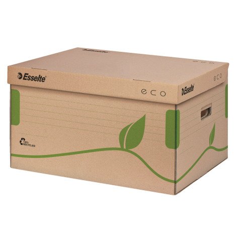Caisse archives carton Esselte - H 24,2 x L 34,5 x P 43,9 - marron