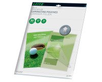 Hüllen aus glänzender Plastik für das Leitz iLAM A3 Laminiergerät, 2 x 80 µ - Packung mit 25 Stück