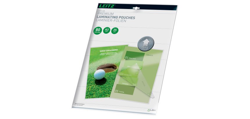 Pochettes de plastification Leitz iLAM A3 2 x 80 µ brillantes - Boite de 25