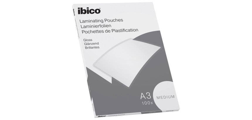 Pochettes de plastification Ibico A3 2 x 100 µ brillantes - Boite de 100