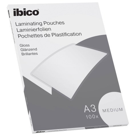 Pochettes de plastification Ibico A3 2 x 100 µ brillantes - Boite de 100