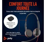 Casque micro filaire Poly Blackwire 3225
