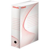 Boîte archives carton Esselte Boxy - Dos 10 cm - Haute résistance - Blanche - Lot de 5