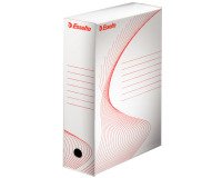 Boîte archives carton Esselte Boxy - Dos 10 cm - Haute résistance - Blanche - Lot de 5
