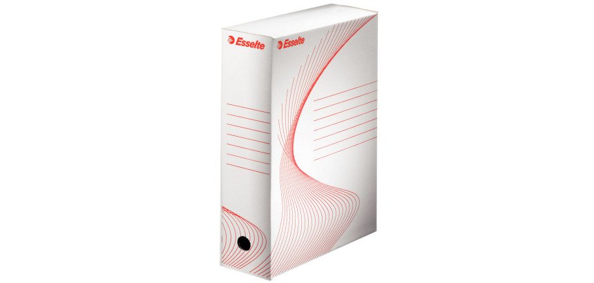 Boîte archives carton Esselte Boxy - Dos 10 cm - Haute résistance - Blanche - Lot de 5