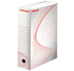 Cardboard Esselte Boxy archive box - 10 cm spine - High resistance - White