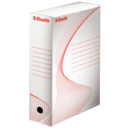 Boîte archives carton Esselte Boxy - Dos 10 cm - Haute résistance - Blanche