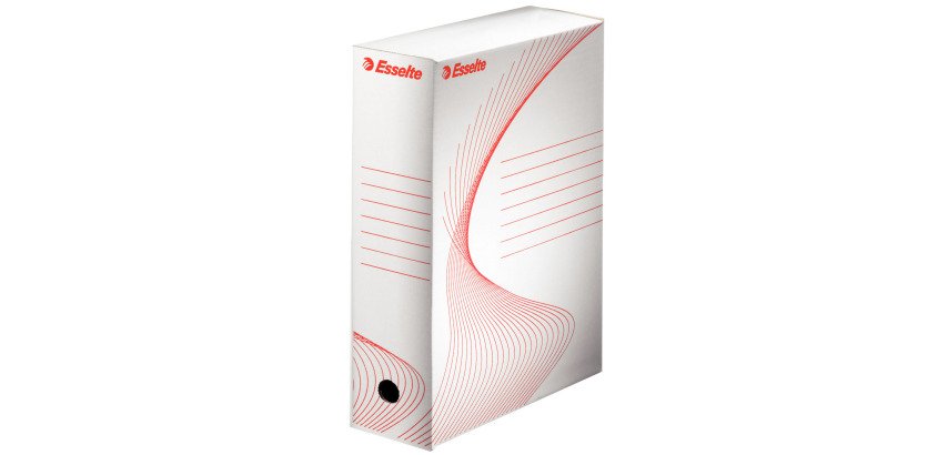 Boîte archives carton Esselte Boxy - Dos 10 cm - Haute résistance - Blanche