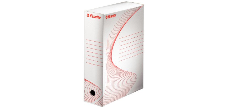 Boîte archives carton Esselte Boxy - Dos 10 cm - Haute résistance - Blanche