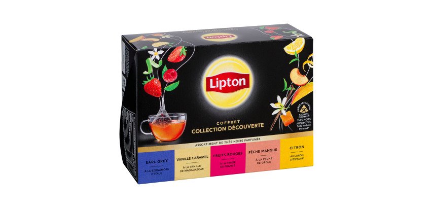 Thés parfumés Lipton collection découverte - Coffret de 50 sachets