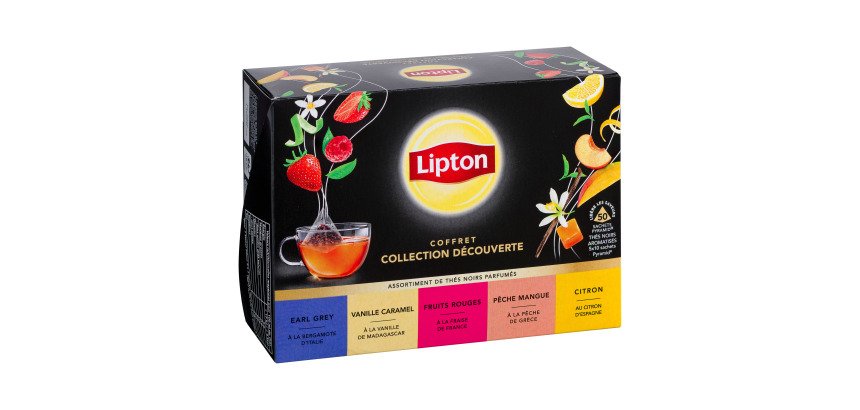 Thés parfumés Lipton collection découverte - Coffret de 50 sachets