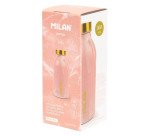 Botella isotérmica de acero inoxidable 0,35 L serie Lava Rosa MILAN