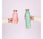 Botella isotérmica de acero inoxidable 0,35 L serie Lava Rosa MILAN
