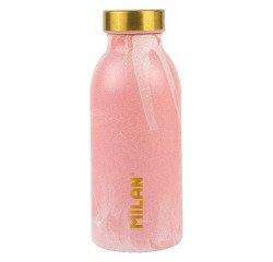 Botella isotérmica de acero inoxidable 0,35 L serie Lava Rosa MILAN