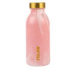 Botella isotérmica de acero inoxidable 0,35 L serie Lava Rosa MILAN