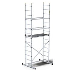 Trabattello con scala Drabest in alluminio