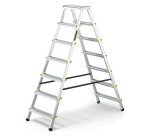 Scala pieghevole Drabest a doppia salita per uso professionale e domestico in alluminio, 7 gradini
