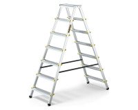 Scala pieghevole Drabest a doppia salita per uso professionale e domestico in alluminio, 7 gradini
