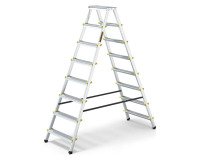 Scala pieghevole Drabest a doppia salita per uso professionale e domestico in alluminio, 8 gradini