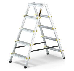 En_scala in alluminio 2 lati 2x5 gradini pro