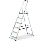 Scala pieghevole con mensola Drabest per uso professionale in alluminio, 6 gradini