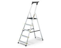 En_scala in alluminio 1 lato 5 gradini + mensola