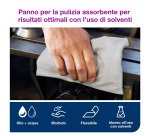 Tork Panni per pulizia industriale grigi W1/2/3, riutilizzabili, 1 rotolo da 390 strappi