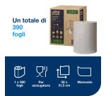 Tork Panni per pulizia industriale grigi W1/2/3, riutilizzabili, 1 rotolo da 390 strappi