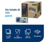 Tork Panni per pulizia bianchi W4 - 4 confezioni da 120 panni
