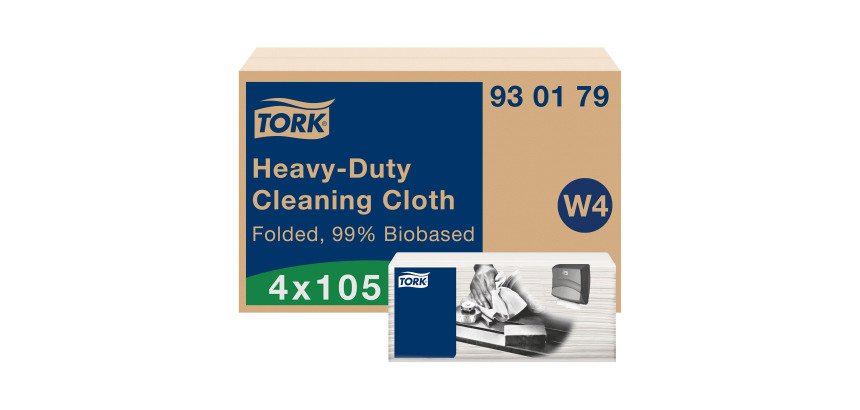 Tork Panni ultraresistenti per pulizia biologici al 99% - 4 confezioni da 105 panni