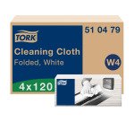 Tork Panni per pulizia bianchi W4 - 4 confezioni da 120 panni