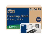 Tork Panni per pulizia bianchi W4 - 4 confezioni da 120 panni