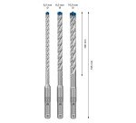 Coffret de 3 forets Bosch EXPERT SDS plus-7X pour perforateur (6/8/10 mm)