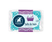 Eponge grattante Salle de bain décorée Eléphant - Paquet de 2