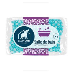 Eponge grattante Salle de bain décorée Eléphant - Paquet de 2