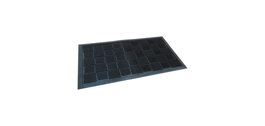 Tapis caoutchouc gratte pieds à picots noir 70 x 40 cm